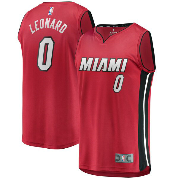 Maillot Miami Heat Homme Meyers Leonard 0 Statement Edition Rouge